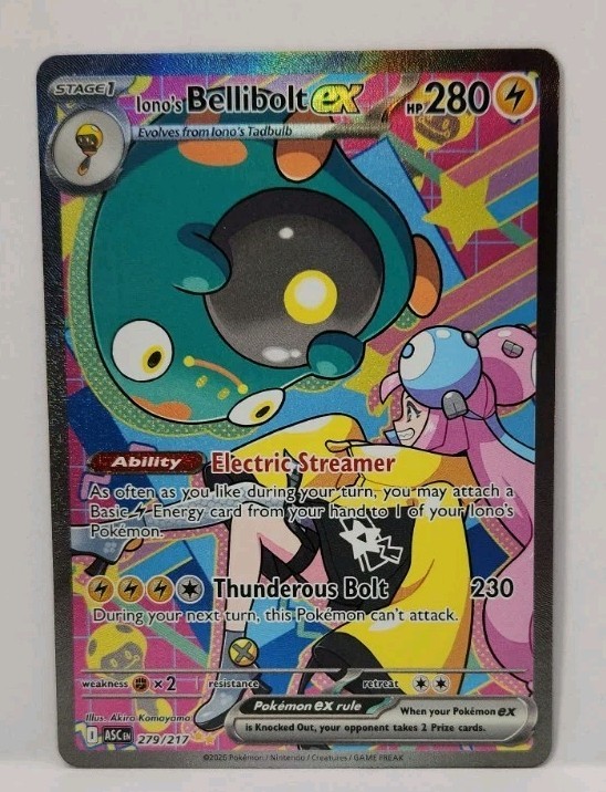 Pokemon TCG Iono’s Bellibolt ex 279/217 ascended heroes SIR English