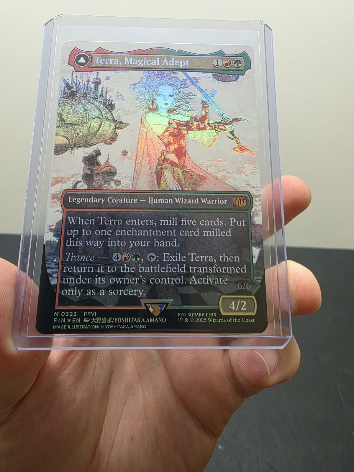 Terra Magical Adept Borderless Final Fantasy Foil FF MTG FIN Mythic 0323 G2U