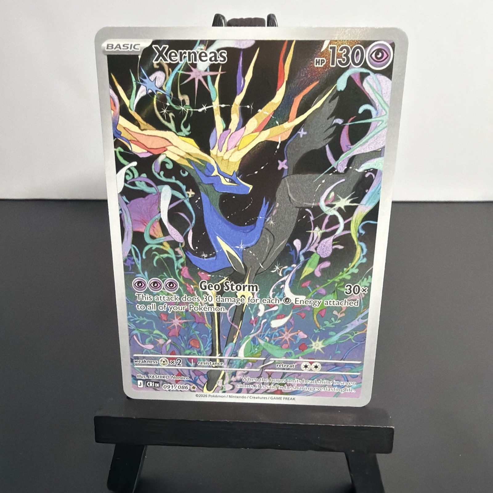 Xerneas 091/086 NEAR MINT English Holo Illustration Rare – Pokemon Chaos Rising