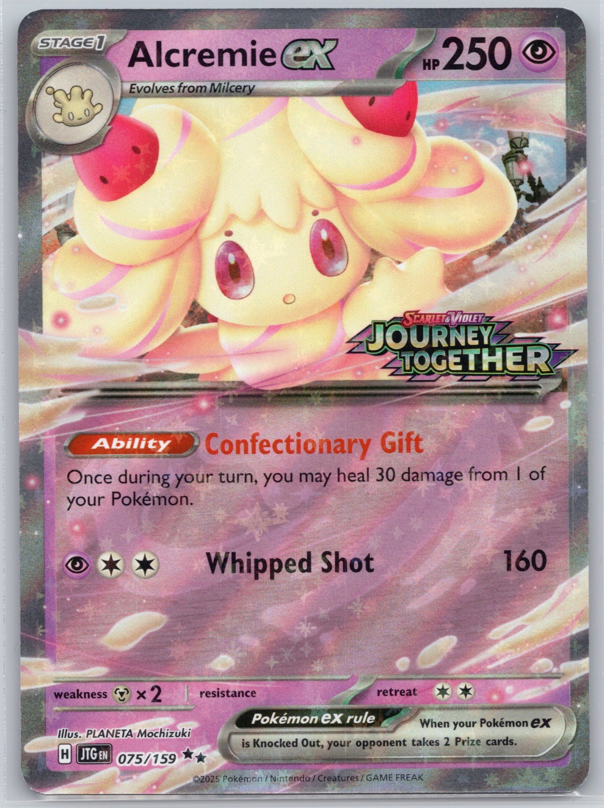 Alcremie ex (Journey Together Stamped) 075/159 Promo PLANETA Mochizuki NM
