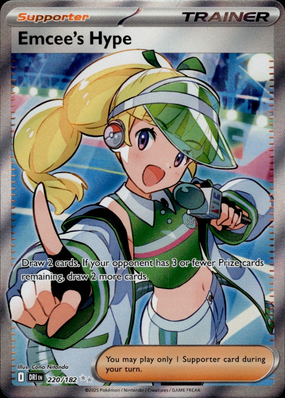 Emcee’s Hype Holo Ultra Rare SV10: Destined Rivals 220/182 NM