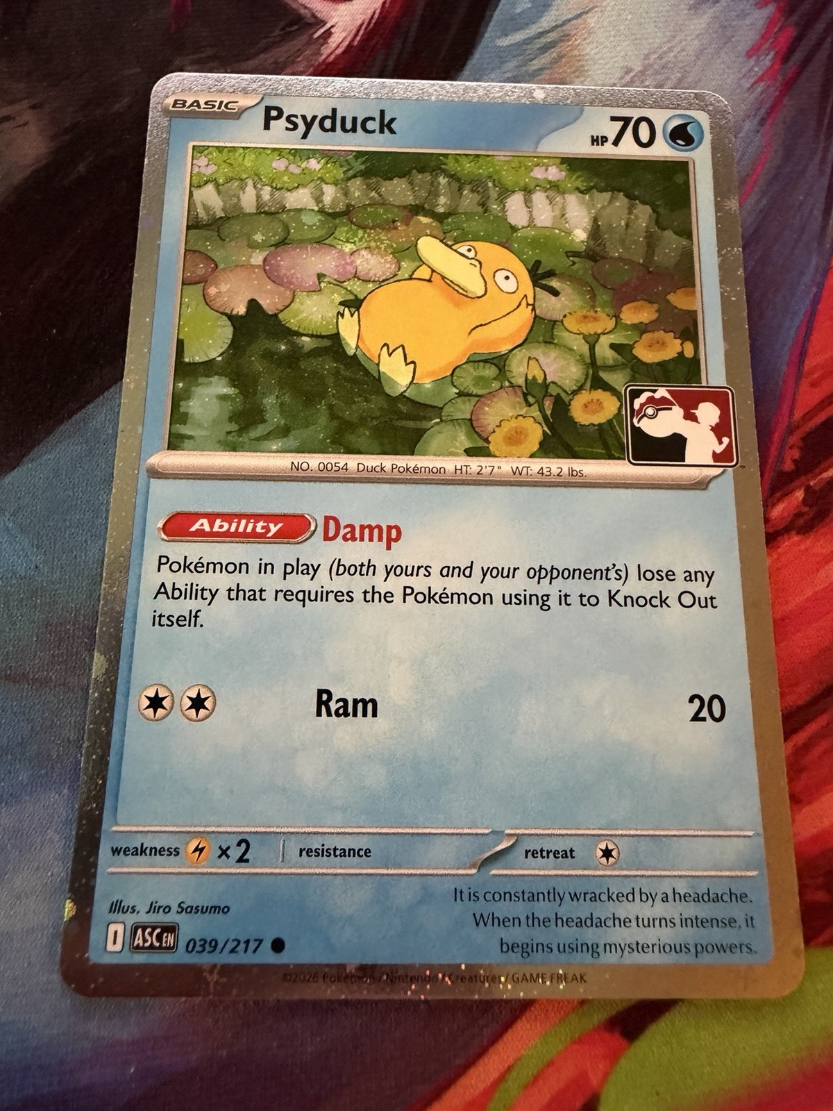 Pokémon TCG Psyduck 039/217 Stamped Prize Pack Series 9 Pokemon TCG 39