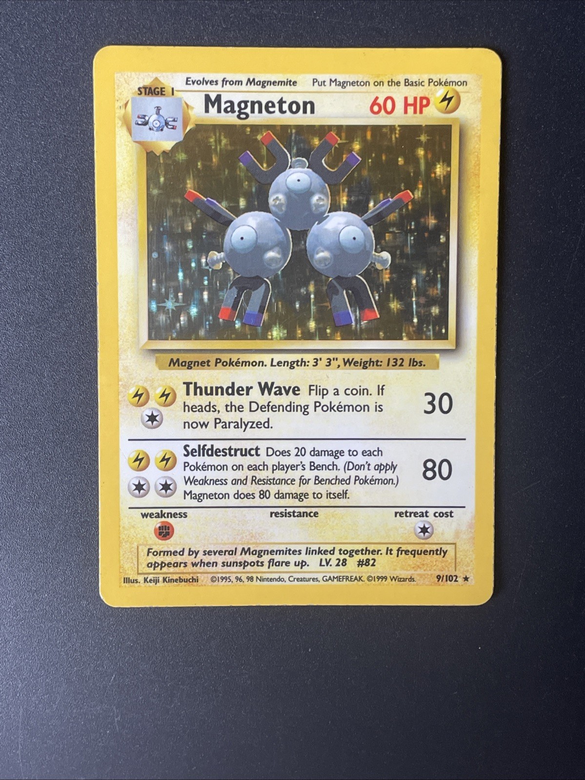WOTC Base Set Magneton 9/102 Holo Rare EN 1999 MP