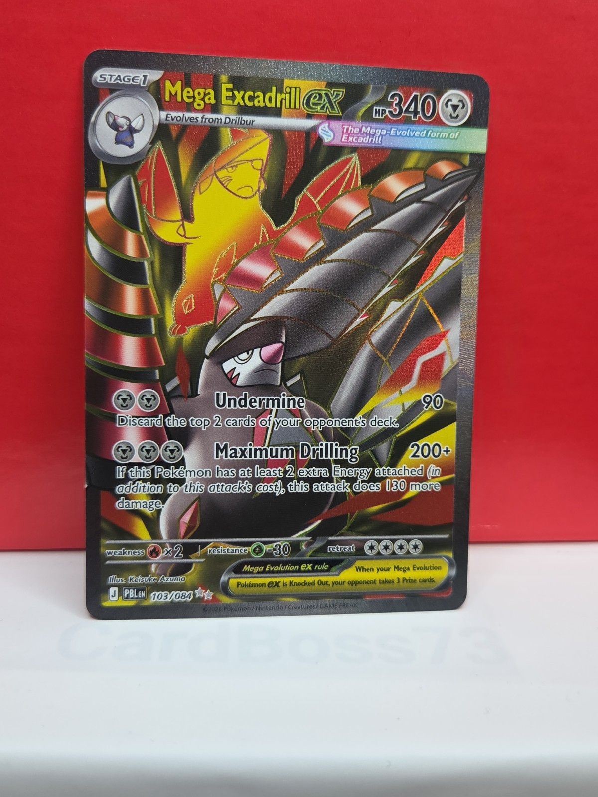 🌟 Mega Excadrill ex 103/084 Me05: Pitch Black Holo