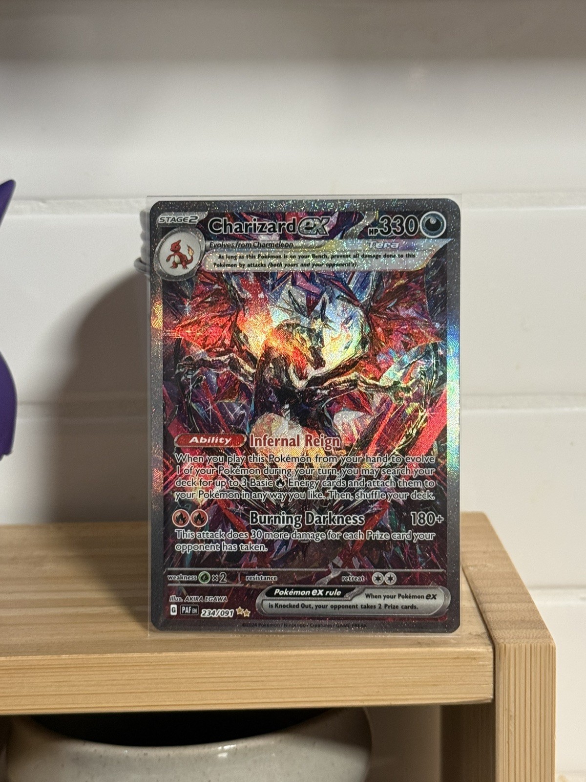 ✨⭐️✨ Pokémon TCG Charizard ex 234/091 Paldean Fates SIR Full Art Holo