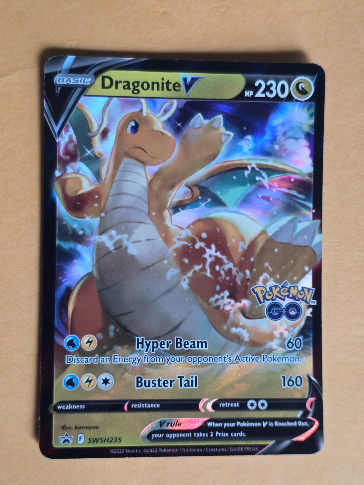 Pokemon Dragonite V SWSH235 Pokemon GO PROMO