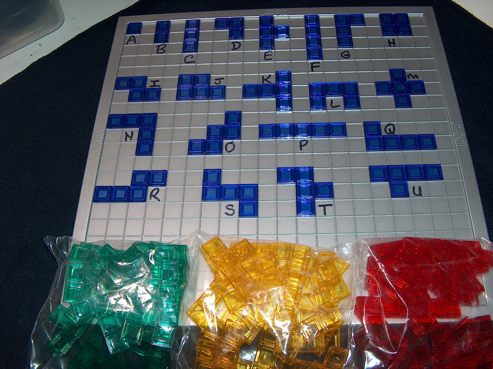 Blokus Game Replacement Parts Pieces Red Yellow Green Blue for Gray Board UnUsed