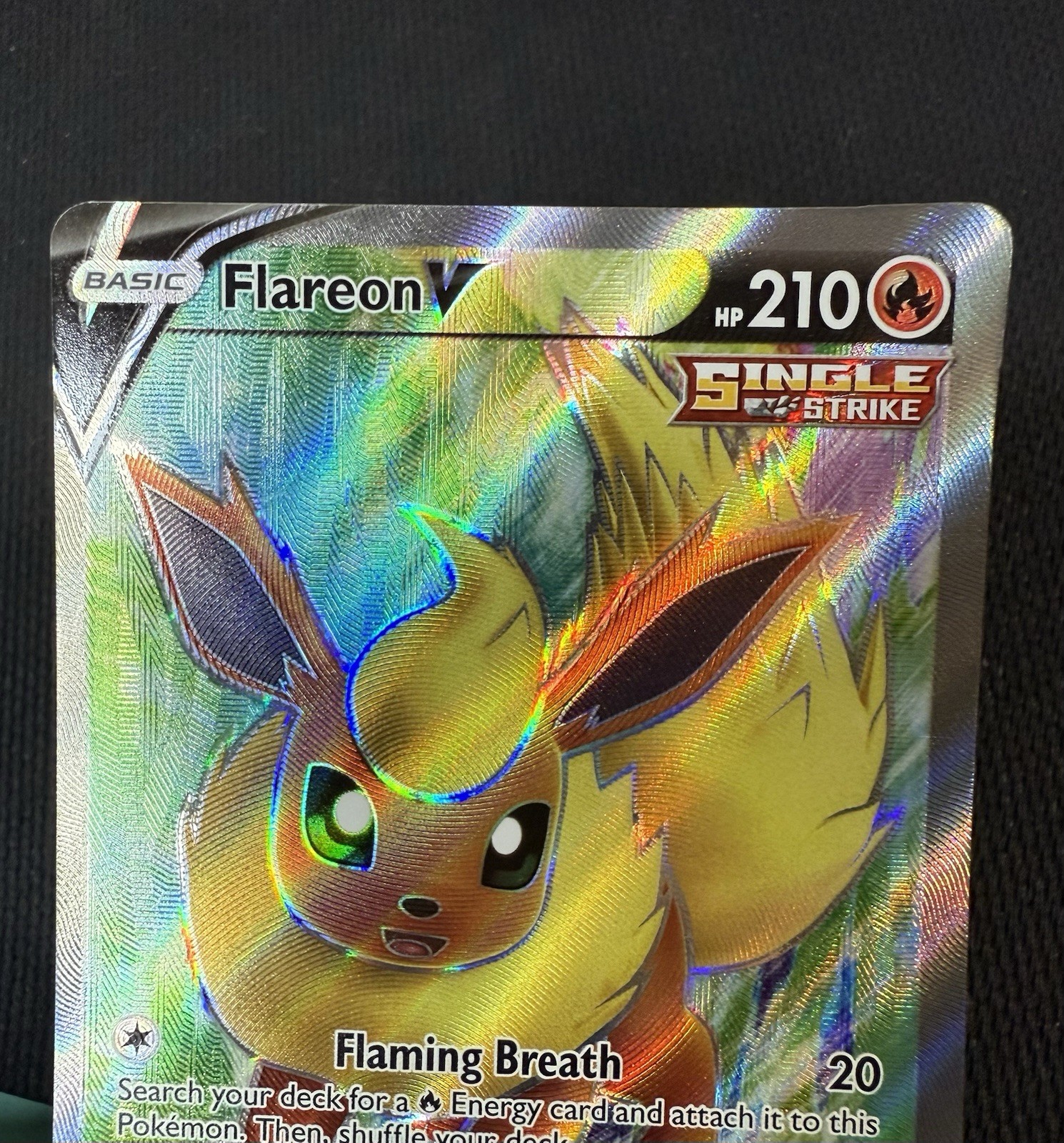 Flareon V 169/203 Evolving Skies Ultra Rare Full Art Pokemon MISCUT