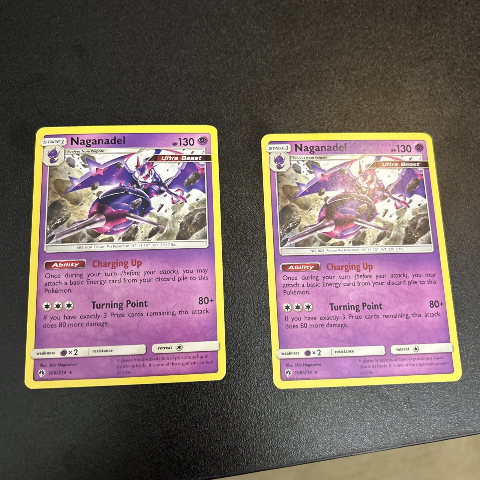 Naganadel 108/214 Sm-Lost Thunder Non Holo Pokemon Card