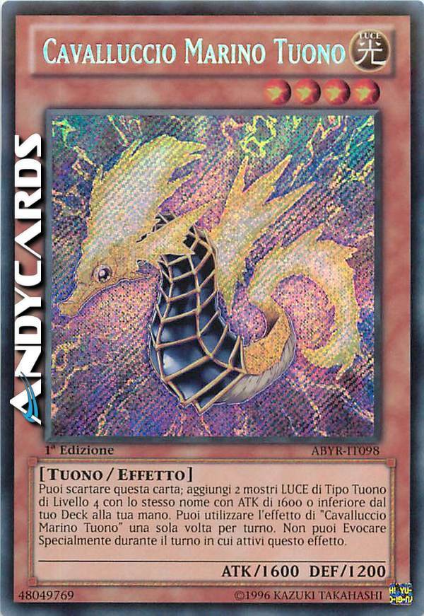 SEAHORSE THUNDER • (Thunder Sea Horse) • Secret • ABYR IT098 • YUGIOH!