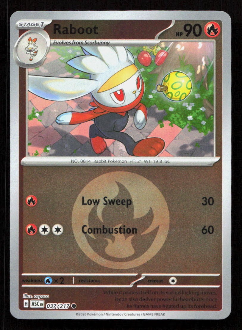 Raboot (Energy Symbol Pattern) Reverse Holo Common ME: Ascended Heroes 037/217 N
