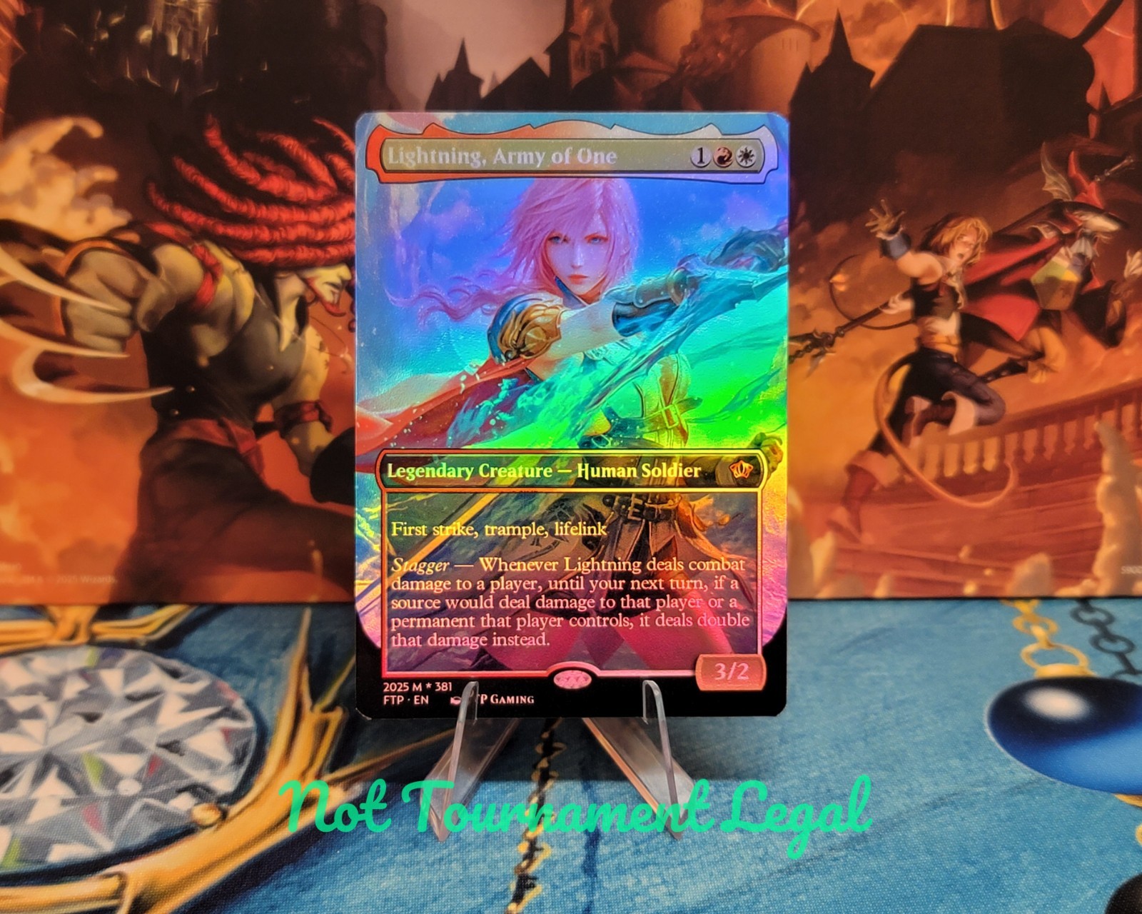 FTP Lightning Army Of One MTG Foil Borderless Final Fantasy