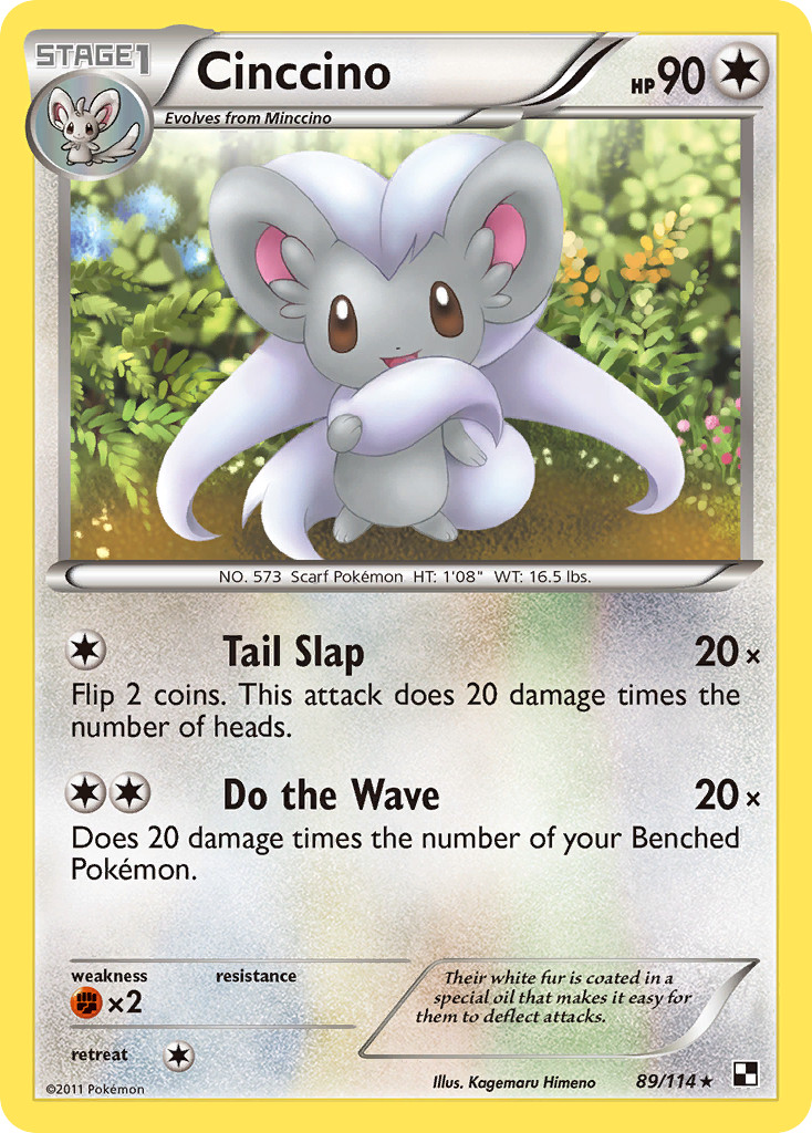 Cinccino 89/114 Black & White Rare HP