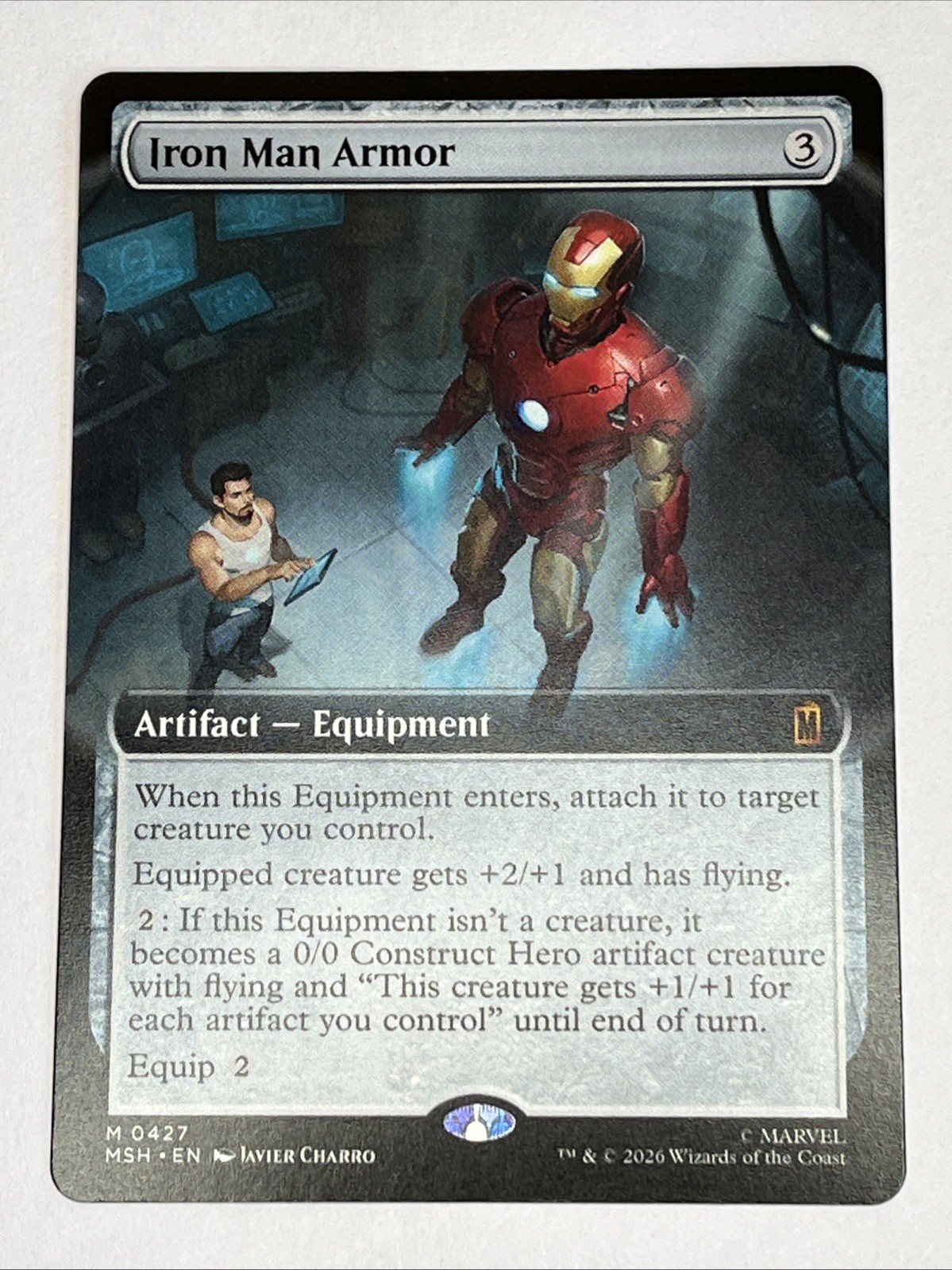 IRON MAN ARMOR MTG MARVEL SUPERHEROES #0427 MYTHIC ARTIFACT EQUIPMENT Q4856