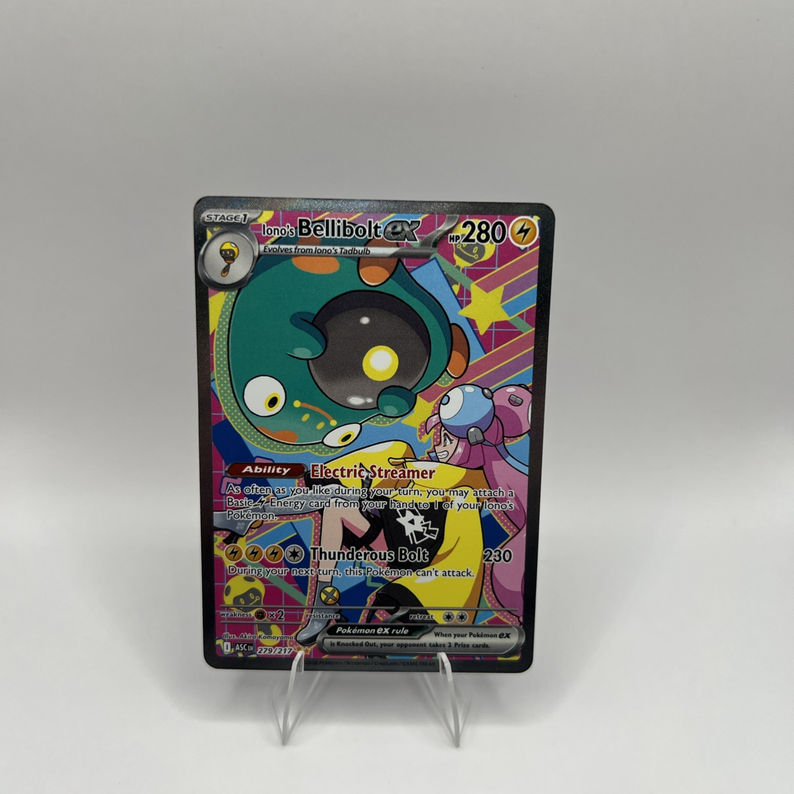 Iono’s Bellibolt Ex 279/217 SIR Ascended Heroes Pokemon NM