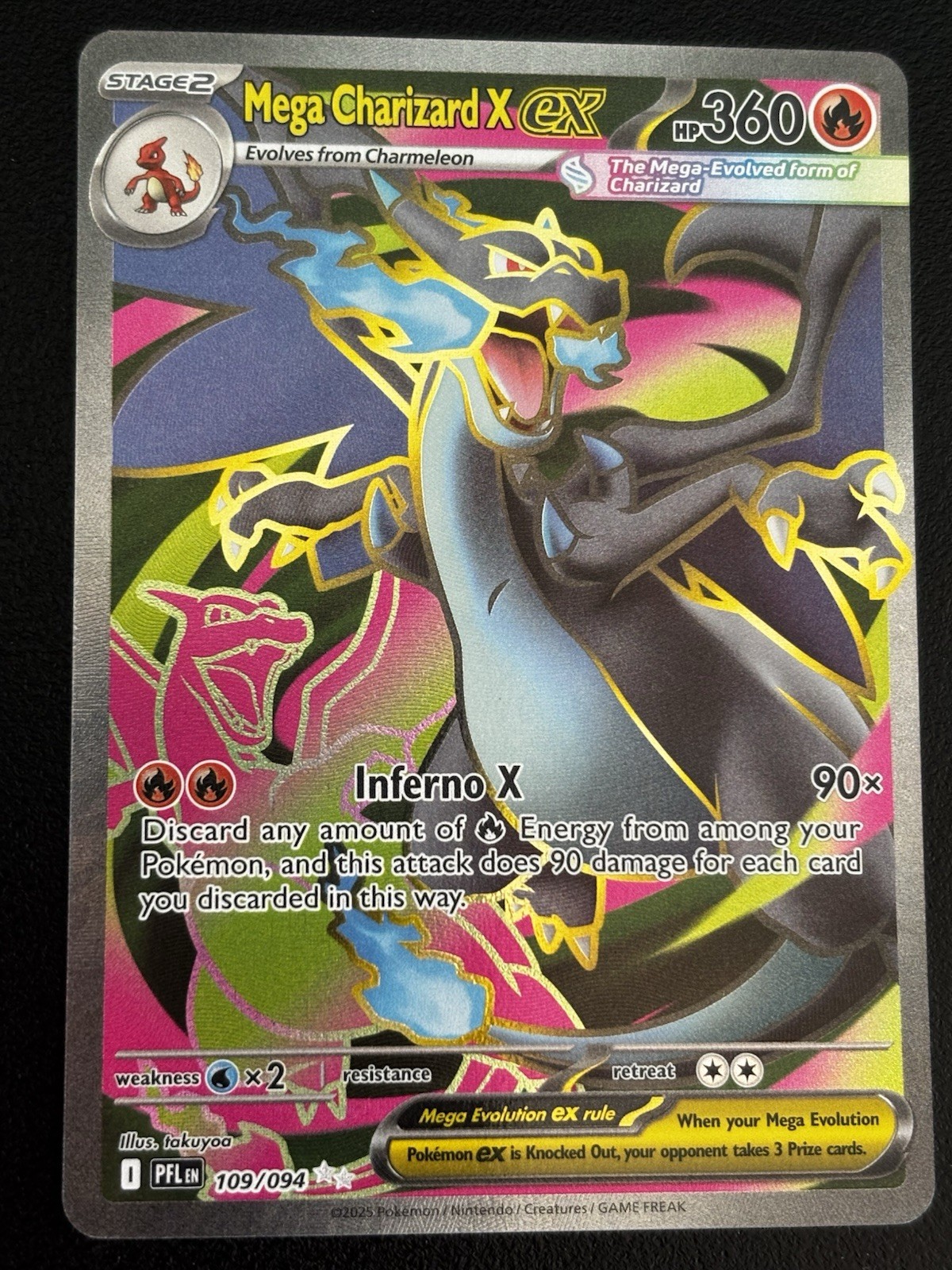 Mega Charizard EX 108/106 XY—Flashfire Secret Rare Holo Pokémon TCG