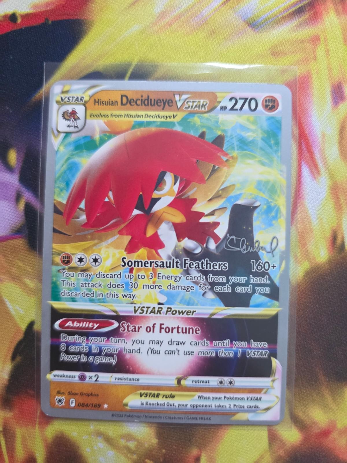 HISUIAN DECIDUEYE VSTAR (ONDREJ SKUBAL) 084/189 World Championship Decks NM