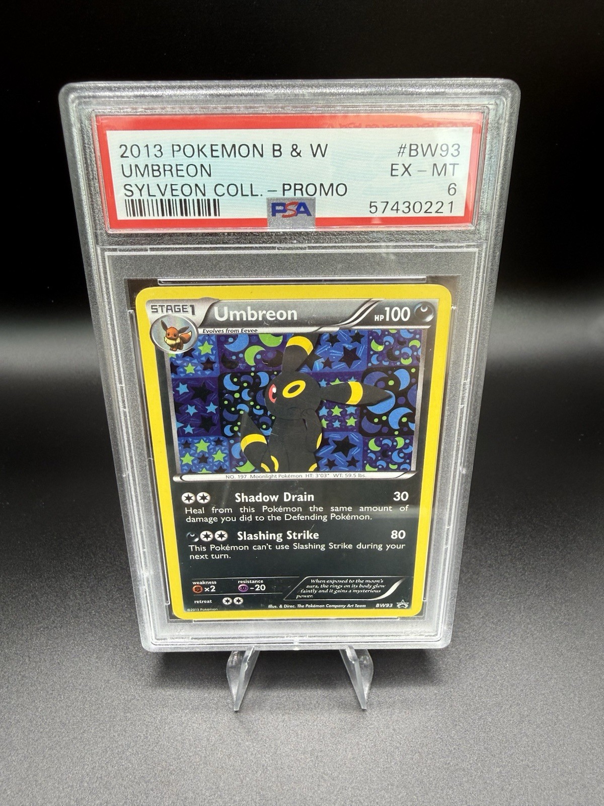 Pokemon TCG Umbreon Black & White Star Promo Holo Sylveon Collection BW93 PSA 6
