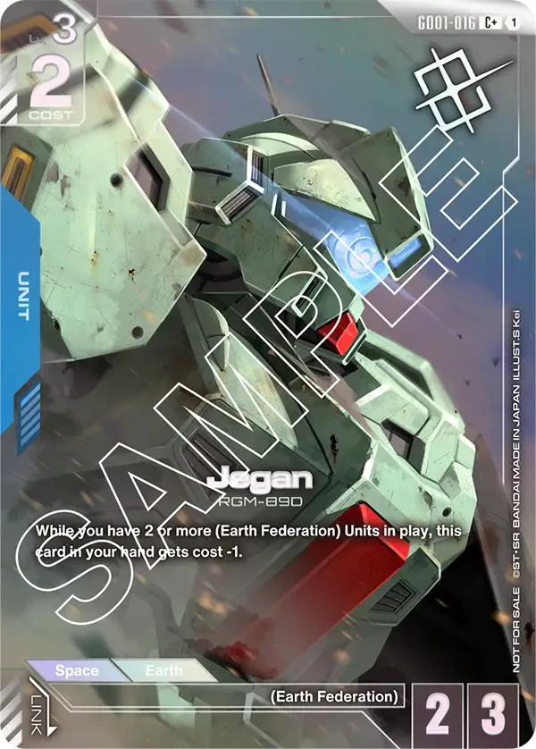 Jegan Alternate Art Winner Foil – GD01-016 C NM – Gundam TCG Card Game