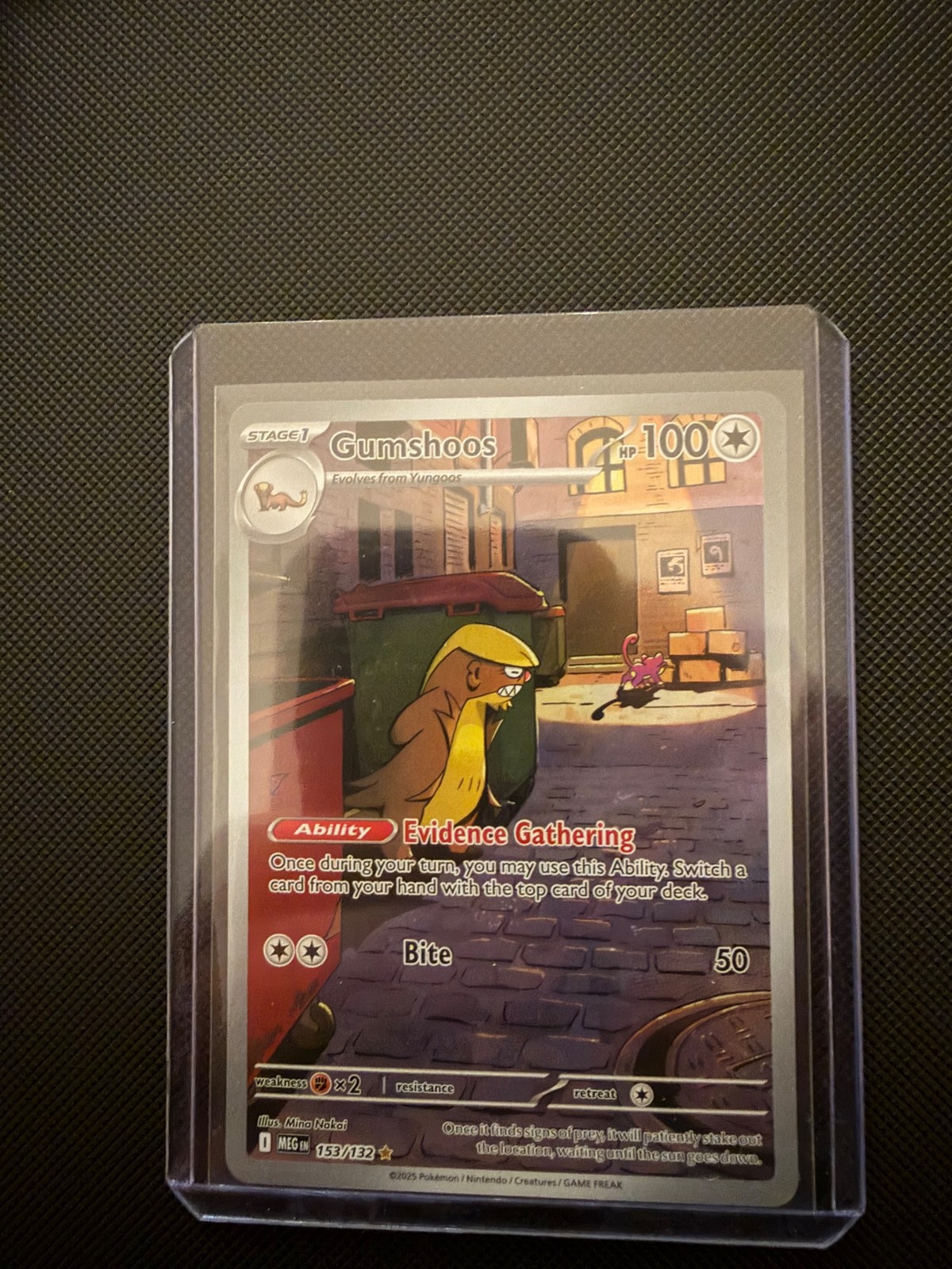Pokemon TCG Gumshoos – 153/132 Holo ME01: Mega Evolution Illustration Rare