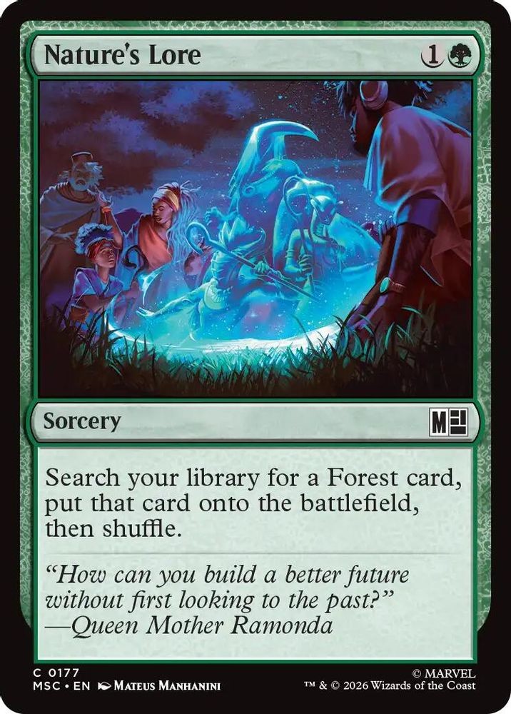 Nature’s Lore 177 NM/M Commander: Marvel MTG
