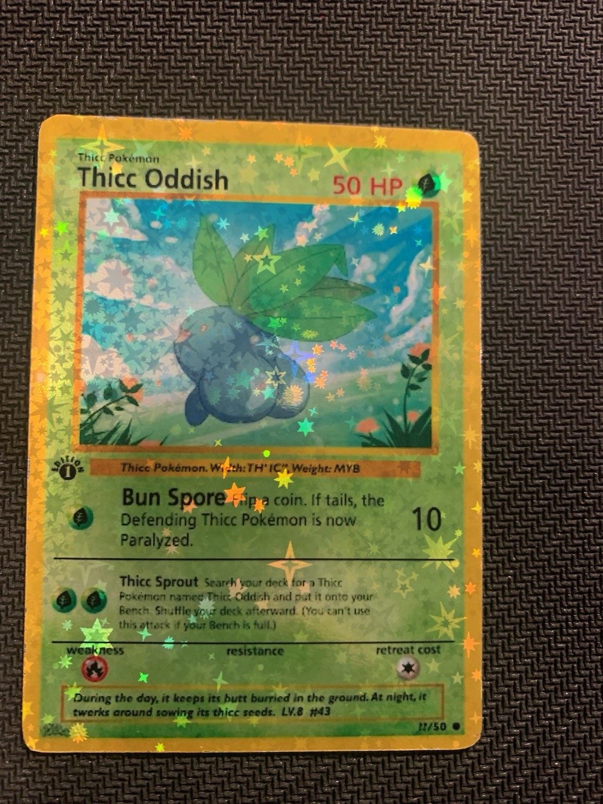 Thicc Oddish (Alternative Custom Art ) Holografic Card
