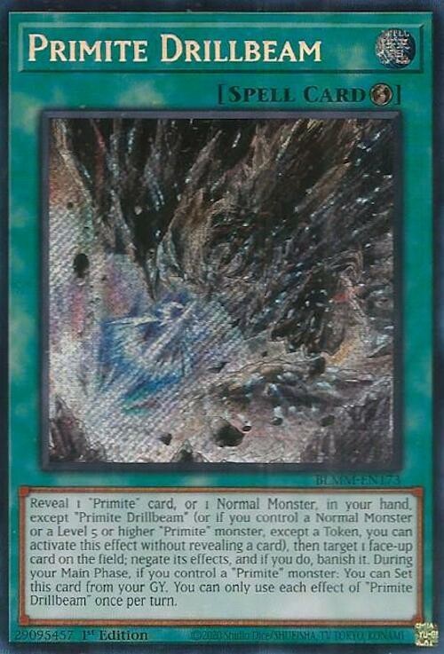 *** PRIMITE DRILLBEAM *** 1ST EDITION SECRET RARE BLMM-EN173 YUGIOH!