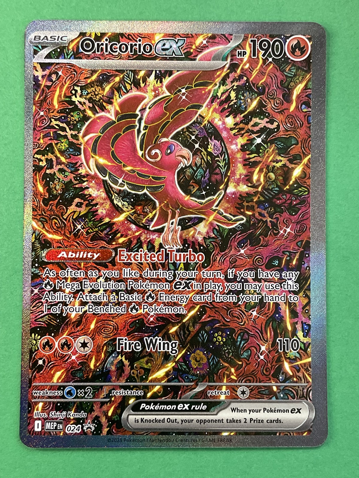 Pokemon Oricorio EX 024 ME: Mega Evolution Promo Holo NM or Better