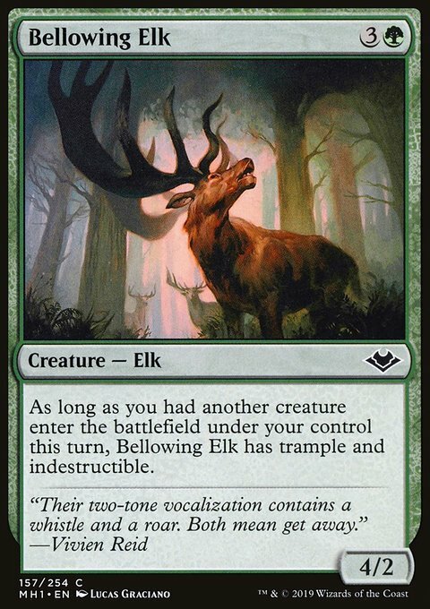 Magic the Gathering MTG Bellowing Elk (157) Modern Horizons LP