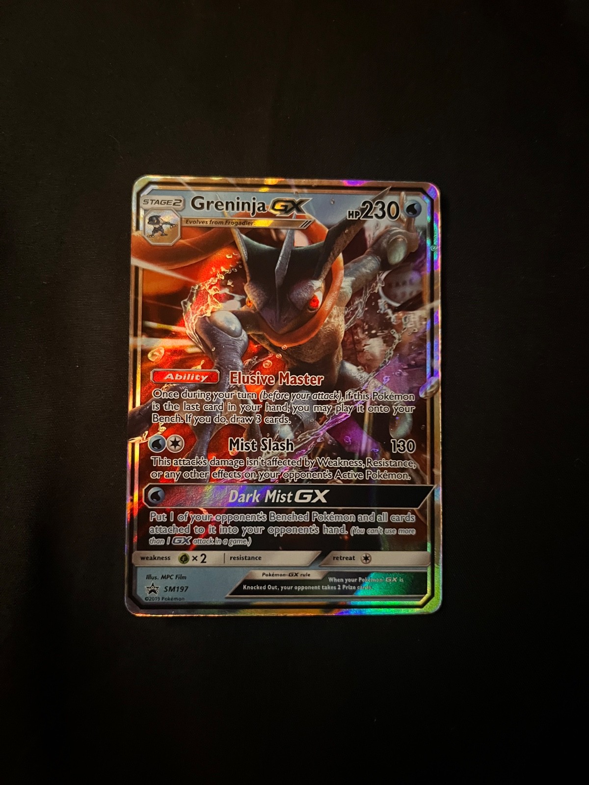 Detective Pikachu promo Greninja GX SM197 Sm Holo