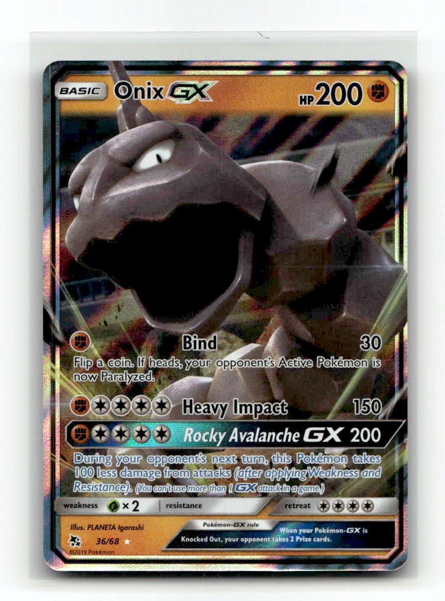 Onix GX 36/68 Hidden Fates Holo GX Rare NM