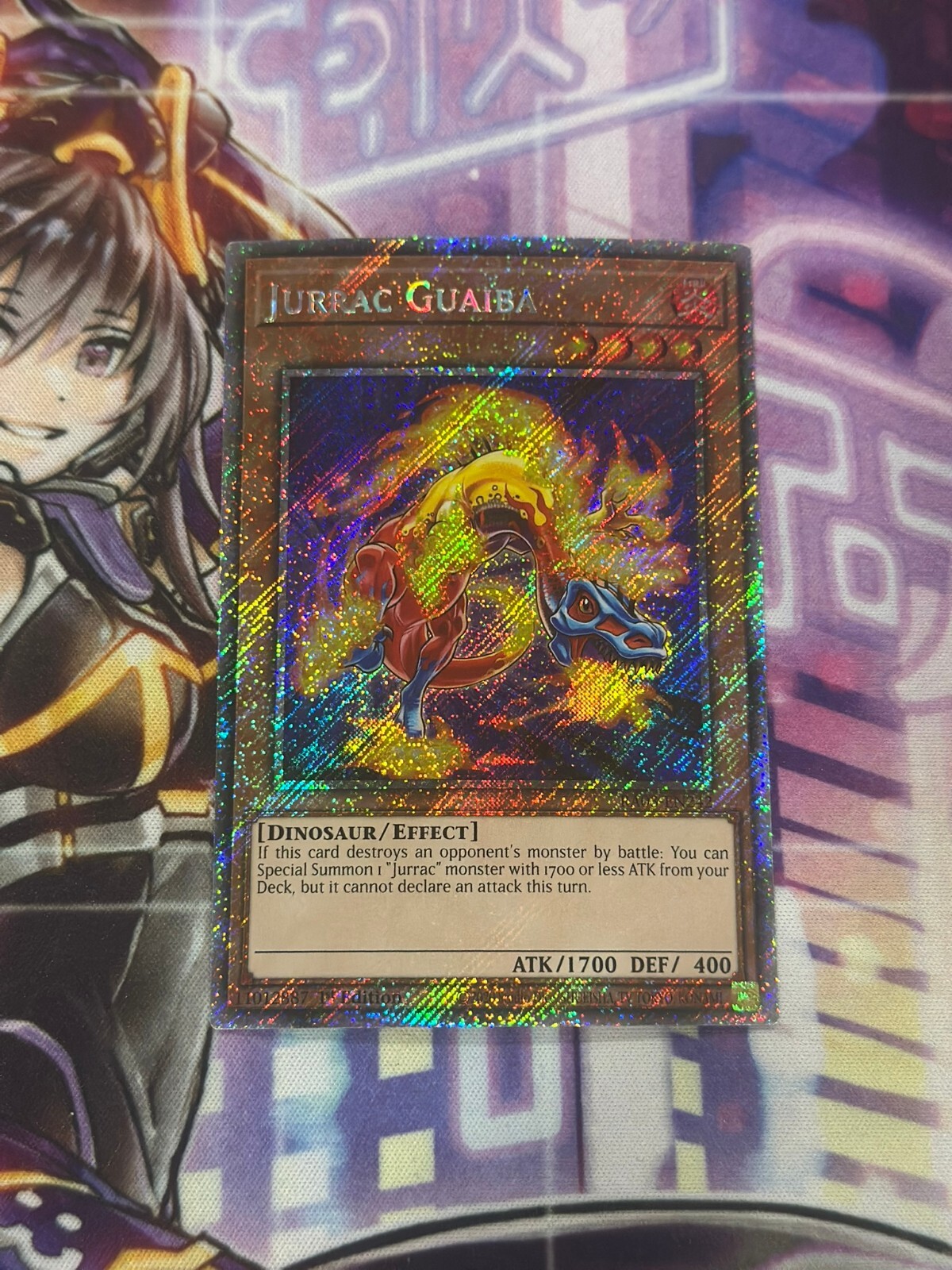 Yugioh Jurrac Guaiba Platinum Secret Rare RA03