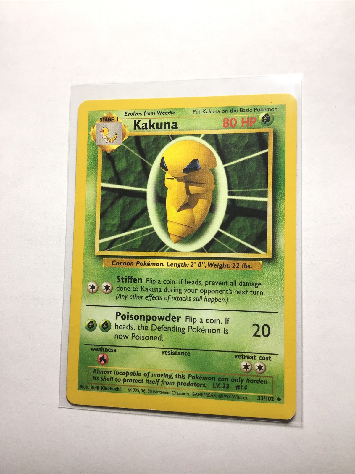 KAKUNA – 33/102 – Base Set – Pokemon Card – PL