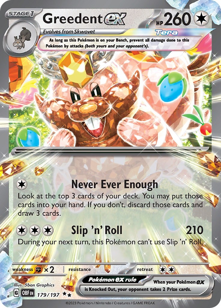 Greedent ex 179/197 Holofoil/ SV03: Obsidian Flames EN NM