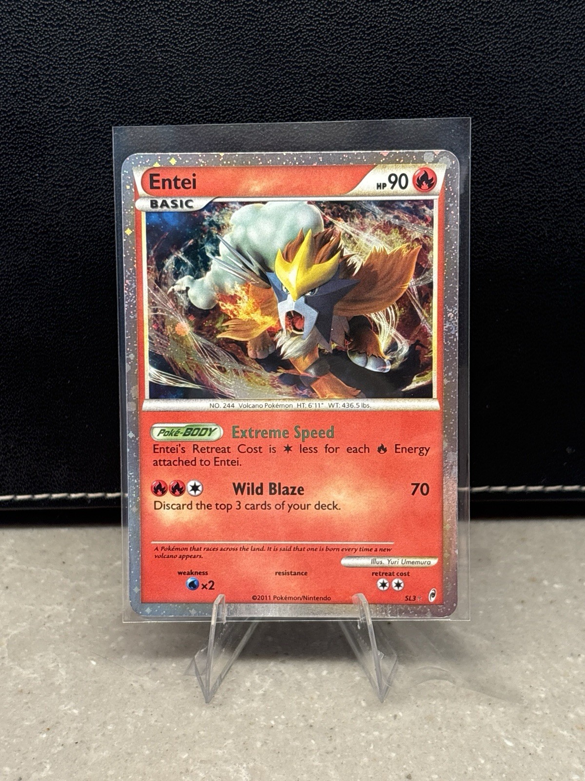 Pokemon TCG English Card Call of Legends Shining Entei SL3 Secret Holo Rare Lp