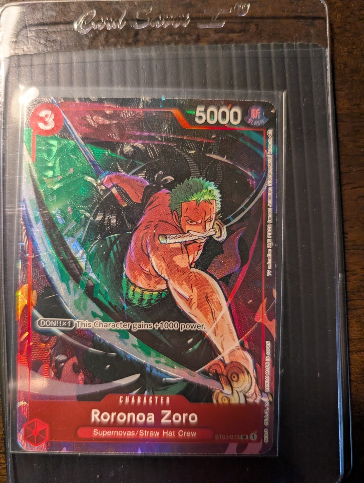 2023 One Piece Card Game: Gift Collection Promo SR Roronoa Zoro #ST01-013 NM/LP