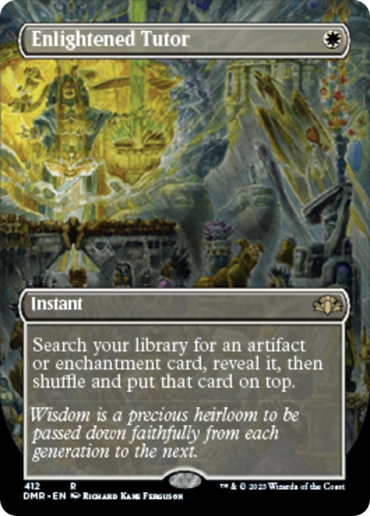 Enlightened Tutor (Borderless) #412 (NM) Dominaria Remastered (DMR) MTG