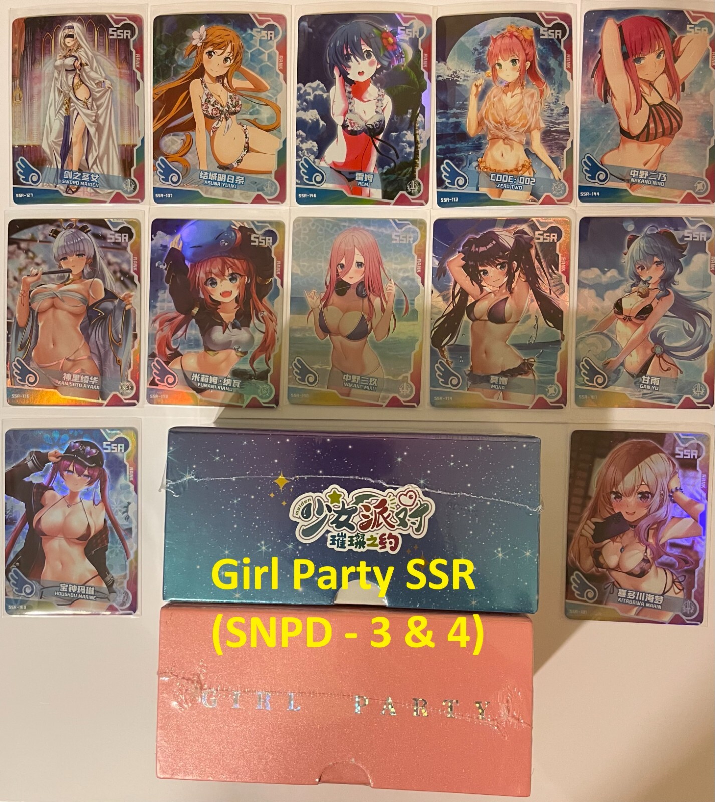 🔥 Maiden / Girl Party – Goddess Story [SSR]- Sets 1 & 3 – Bikini Anime Cards 🔥