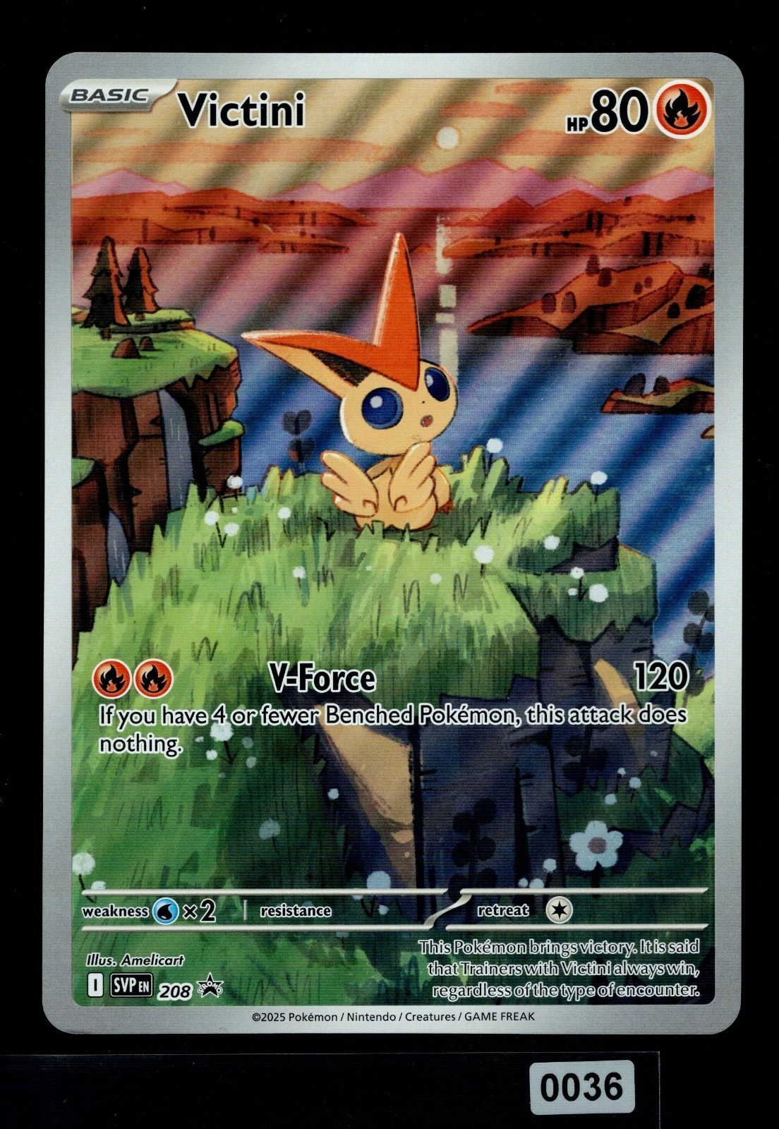 🔥 Victini SVP 208 ⭐ Black Star Promo JUMBO Card Holo 🎨 Amelicart Unova Collect