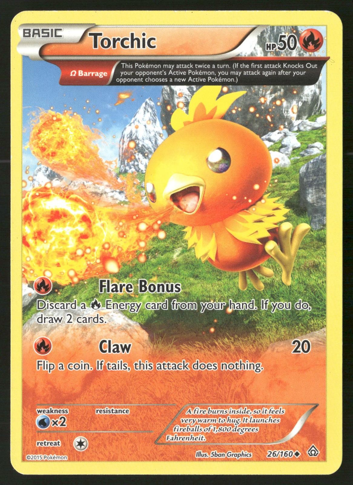 Torchic 26/160 Uncommon Primal Clash Pokemon MP
