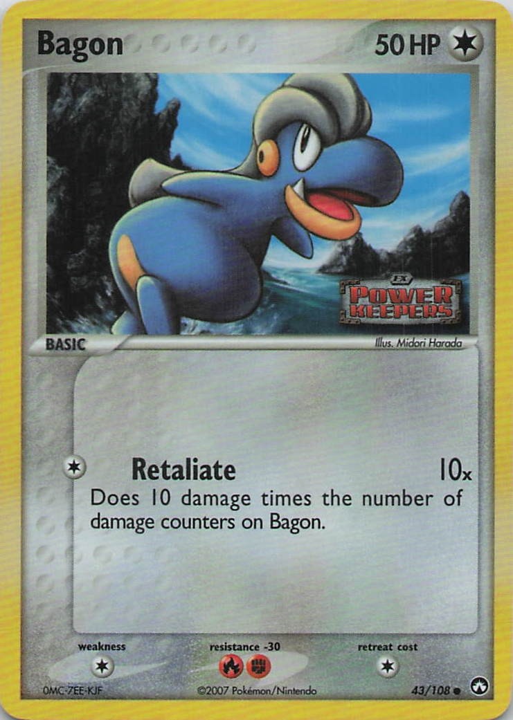 Bagon Reverse Holo Common Power Keepers 43/108 NM