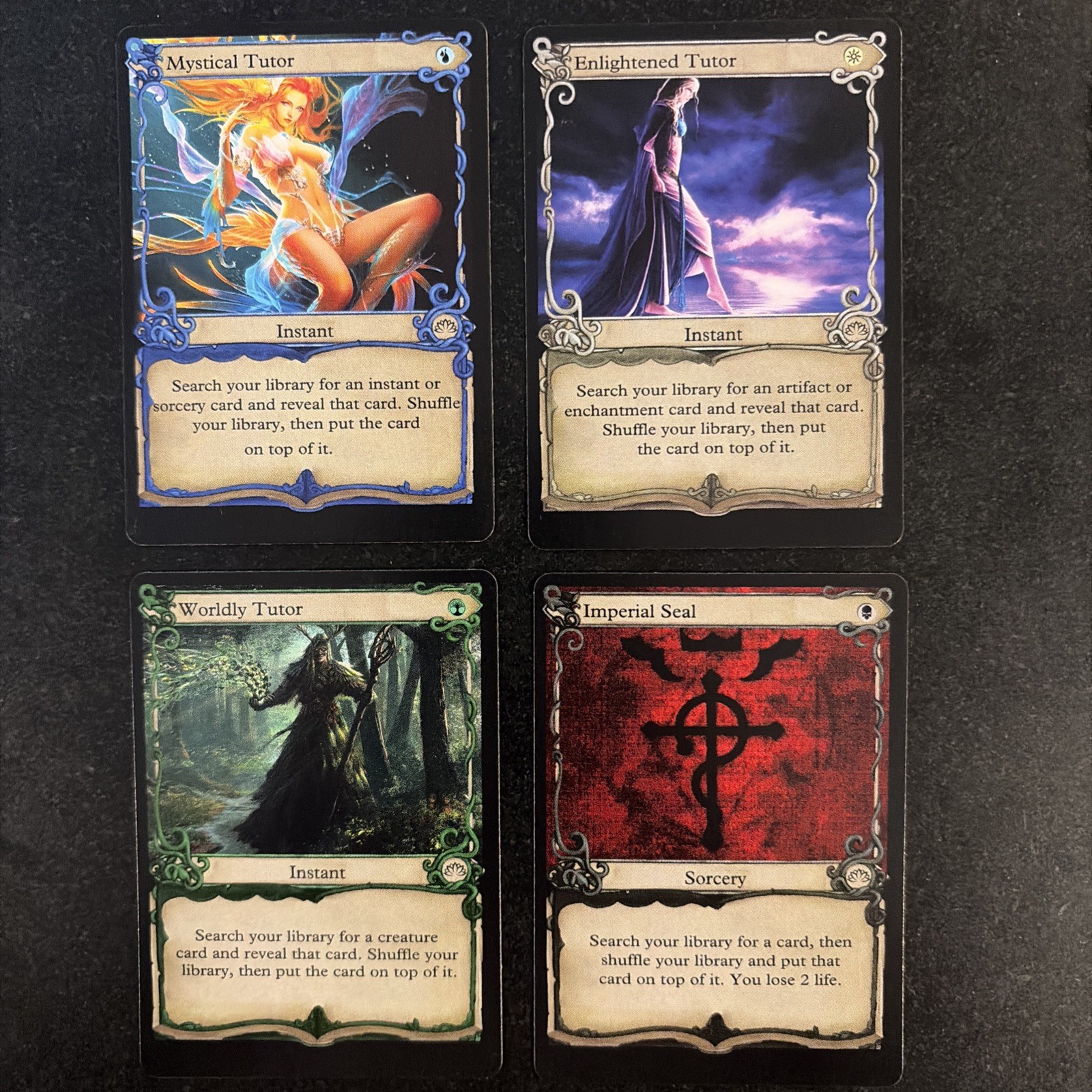 Mystical Tutor Worldly Tutor Enlightened Tutor Imperial Seal – Alt Art