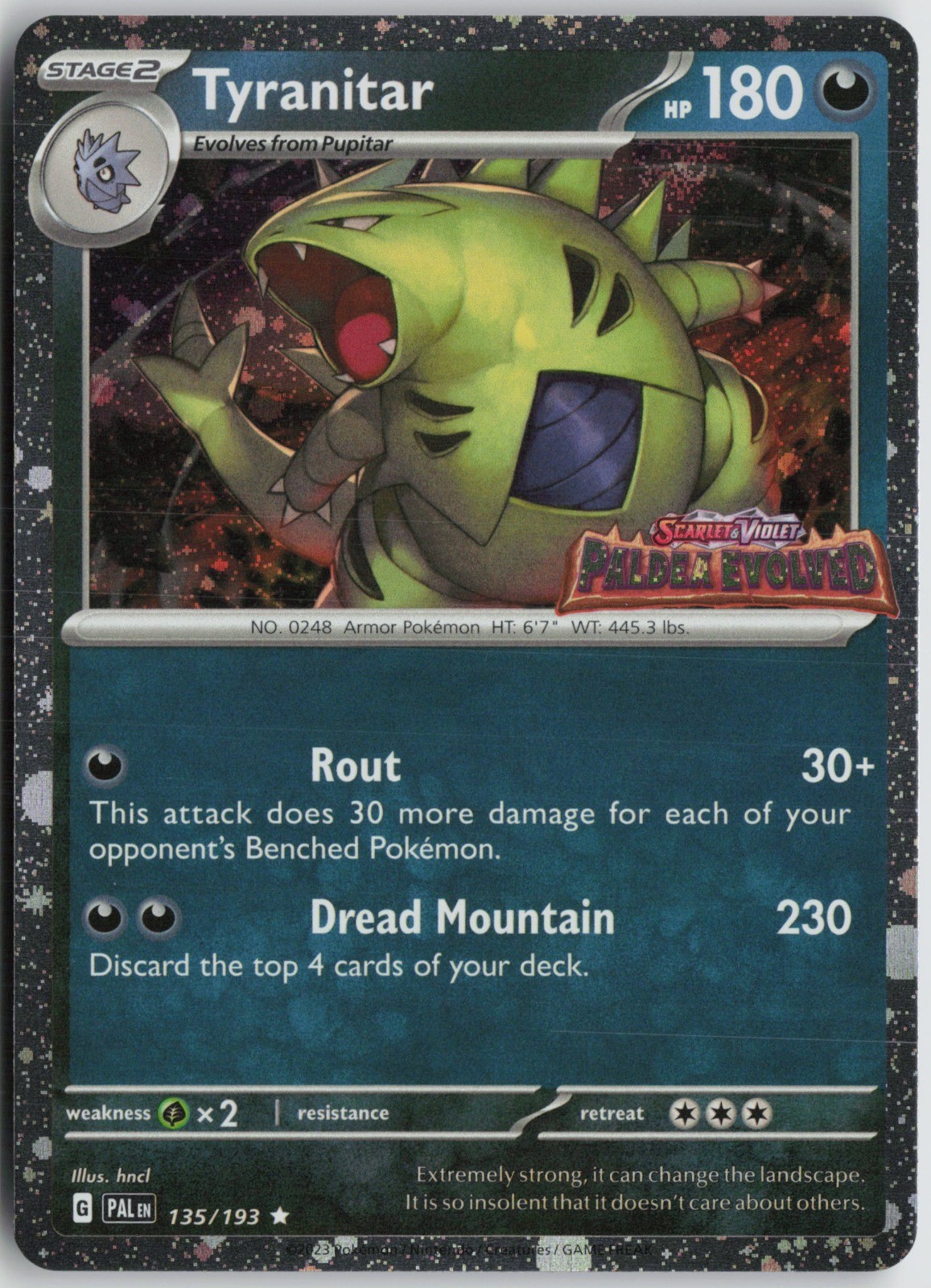 Tyranitar (Paldea Evolved Stamp) Promo Holo Miscellaneous Cards 135/193 NM hncl