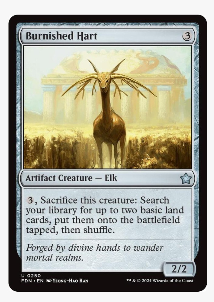 Burnished Hart (Foil) MTG Foundations FDN | Artifact Creature Elk Ramp Mana | NM