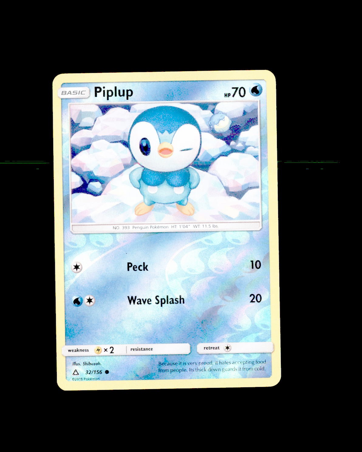 MP SM CUTE Ultra Prism Reverse Holo Piplup (32) 32/156