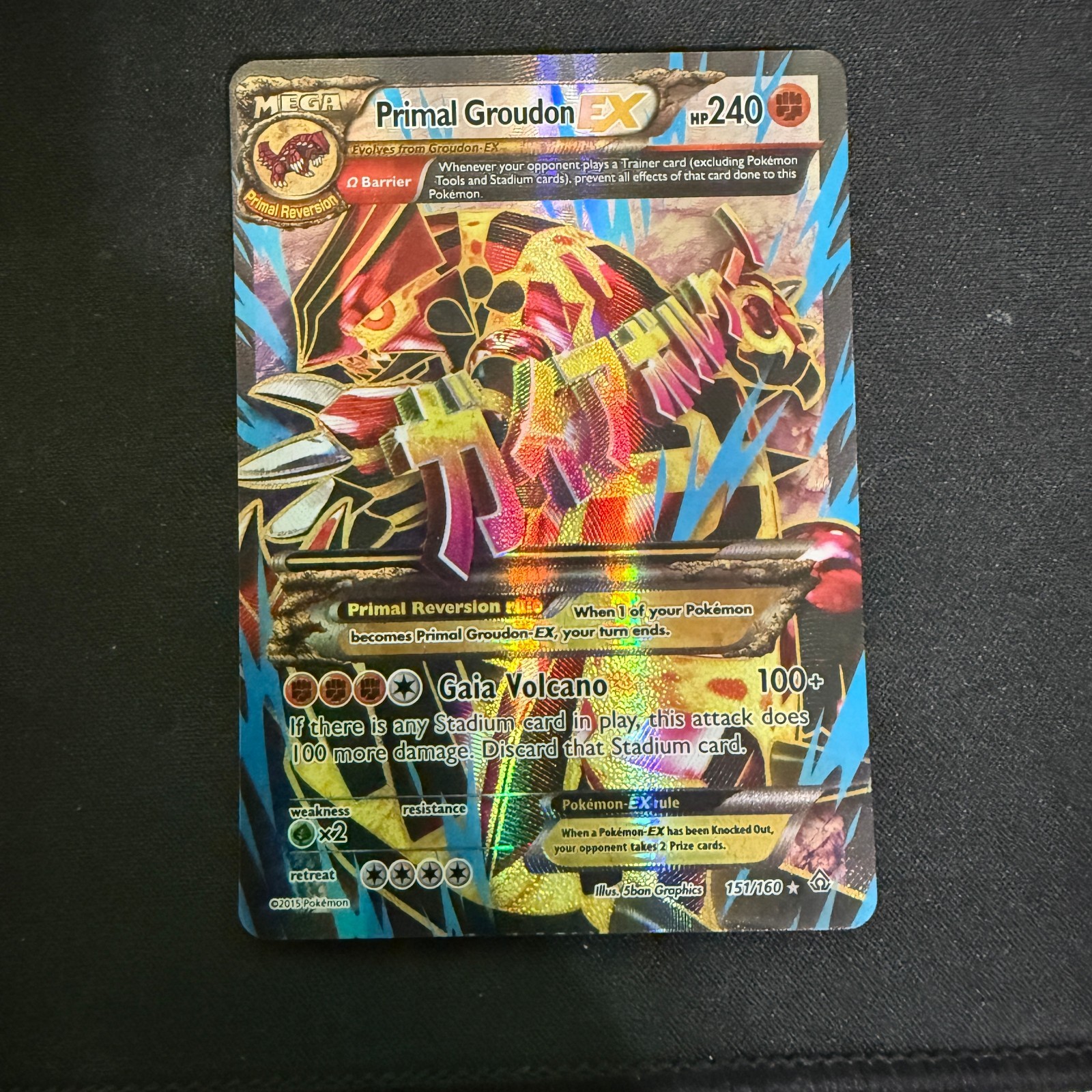 Primal Groudon EX Ultra Rare XY – Primal Clash 151/160 NM/LP+ Full Art