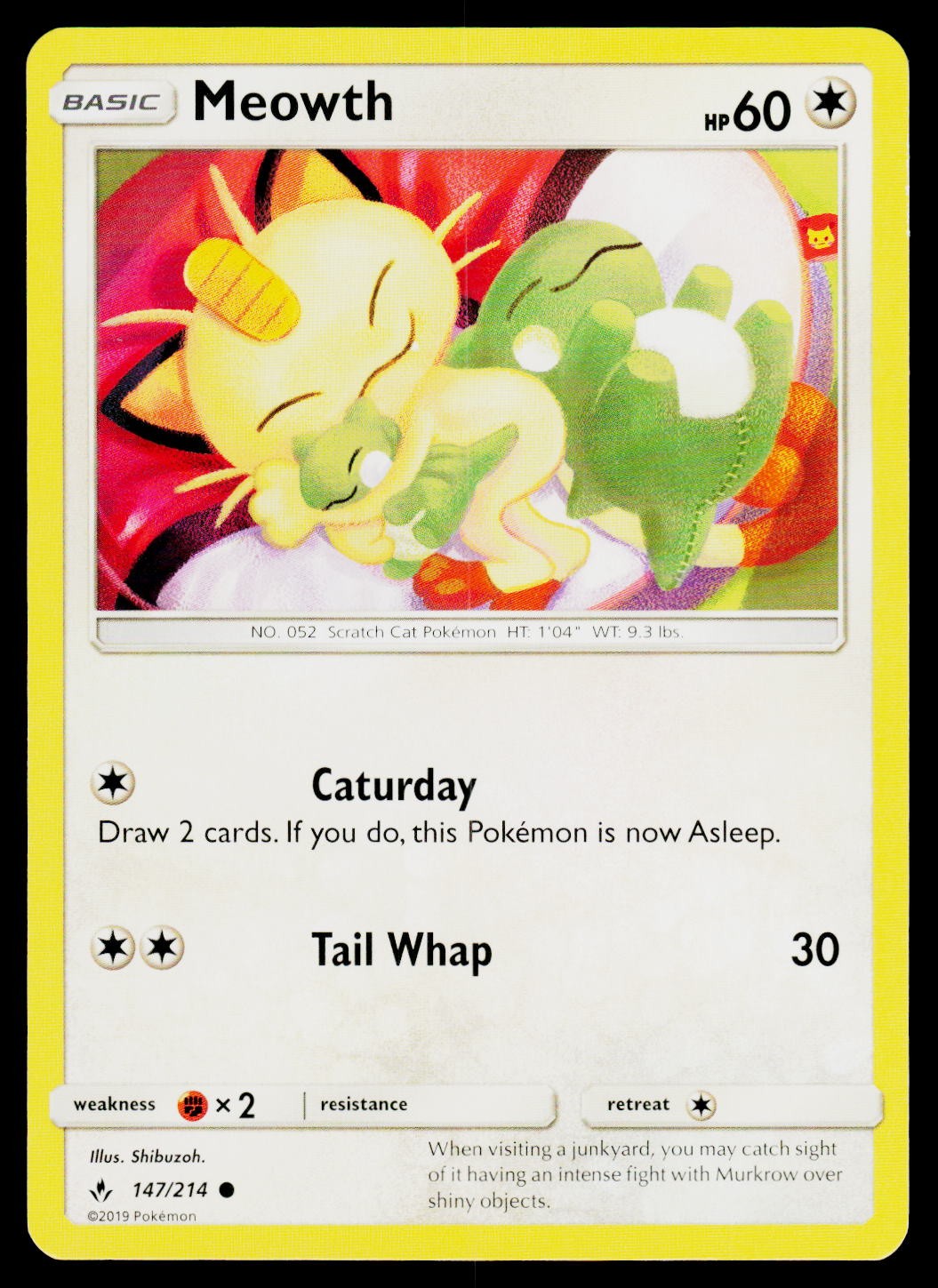 Meowth 147/214 ( LP ) COMMON | Unbroken Bonds | Pokemon
