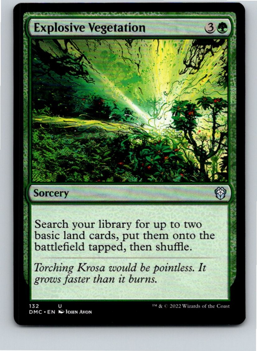 Magic the Gathering Explosive Vegetation Commander: Dominaria United MTG