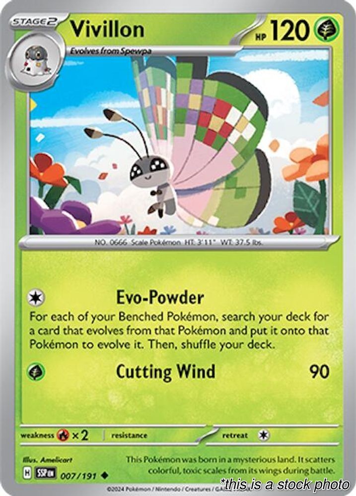 Vivillon Uncommon NM [Surging Sparks – 007/191]