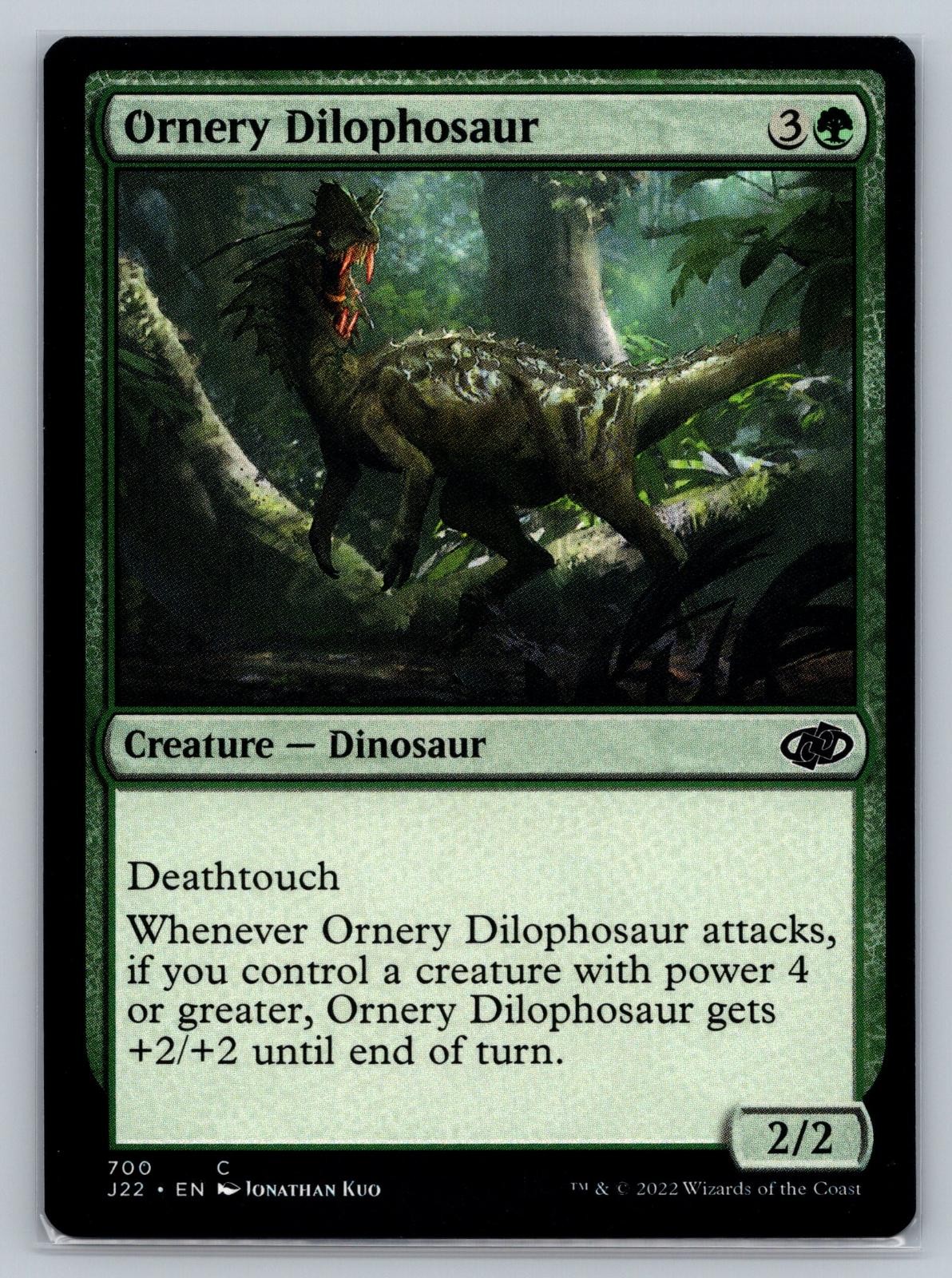 Ornery Dilophosaur 700 Jumpstart 2022 Magic: The Gathering C NM Kuo